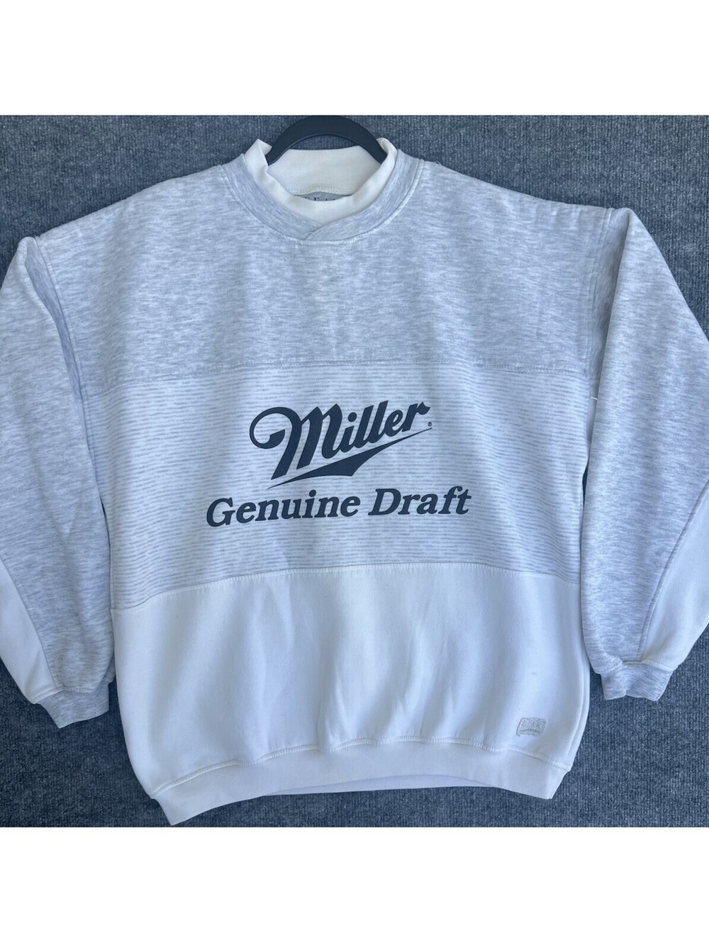 Vintage 80s 90s Miller Genuine Draft Beer Men's XL Crewneck Sweatshirt